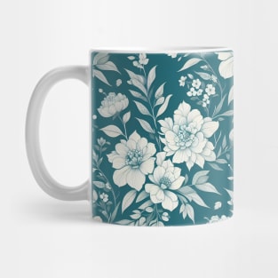 White Flowers Mug